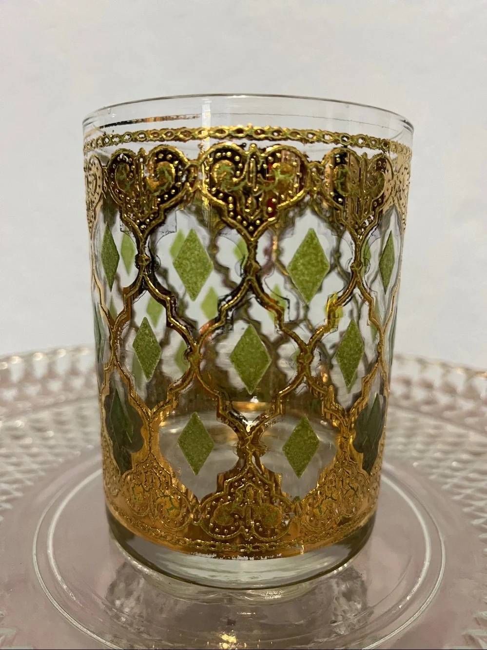Vintage Culver Valencia lowball whiskey or rocks glass.